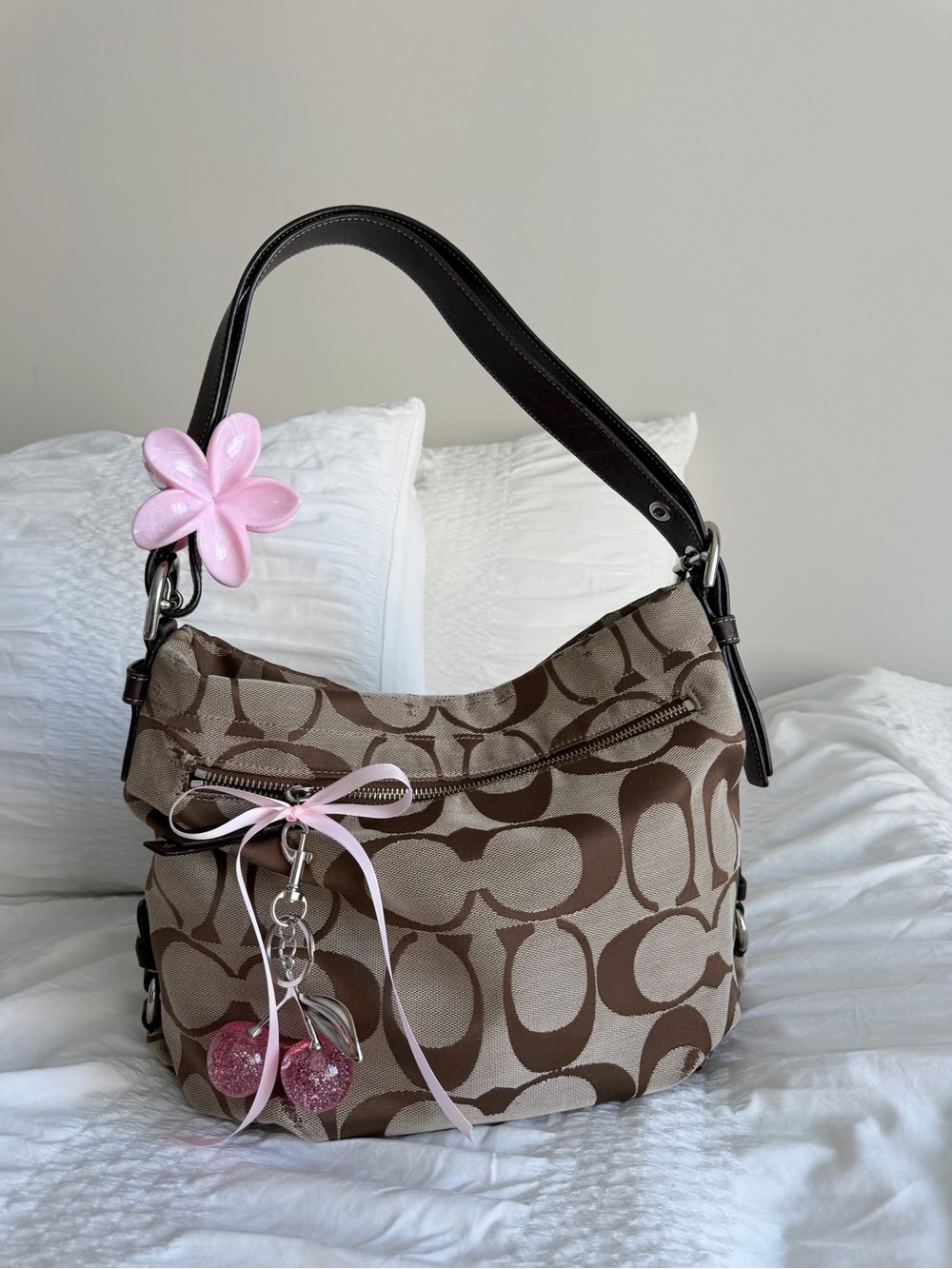 Vintage Coach Signature Canvas Soho Hobo Bag
